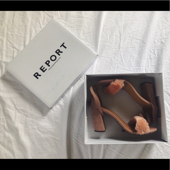 Faux Fur Block Heels - Picture 2 of 3